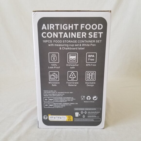 NEW IN BOX! Airtight BPA-Free Stackable Food Storage Containers w/Sealing Lids - Picture 10 of 15